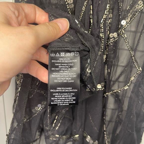 Kimchi Blue Black and Silver Sequin Beaded Tank Top - Picture 4 of 5